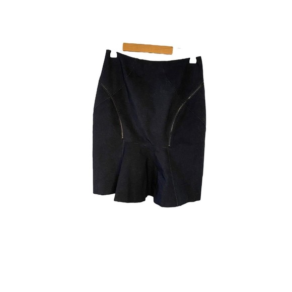 Elie Tahari Skirt Zippered Pencil Skirt Womens 2 Charcoal - Picture 7 of 11